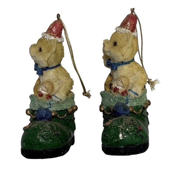 Vintage Cat Puss in Boots Ornaments Christmas Tree Decor Cats in Boots Set of 2 - Picture 5 of 16